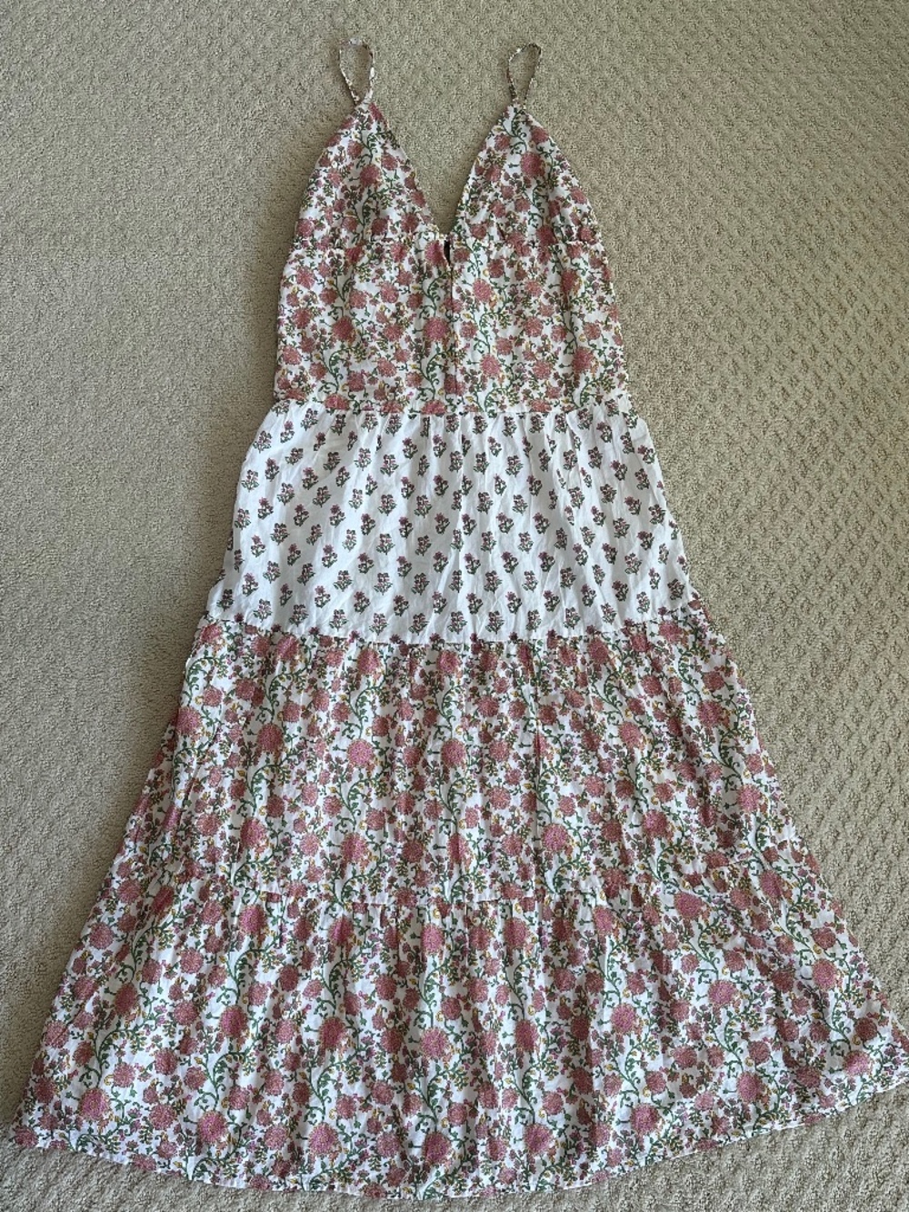Japna Cotton Floral Tiered Maxi Sundress XL Bohemian Summer Cottagecore NWT